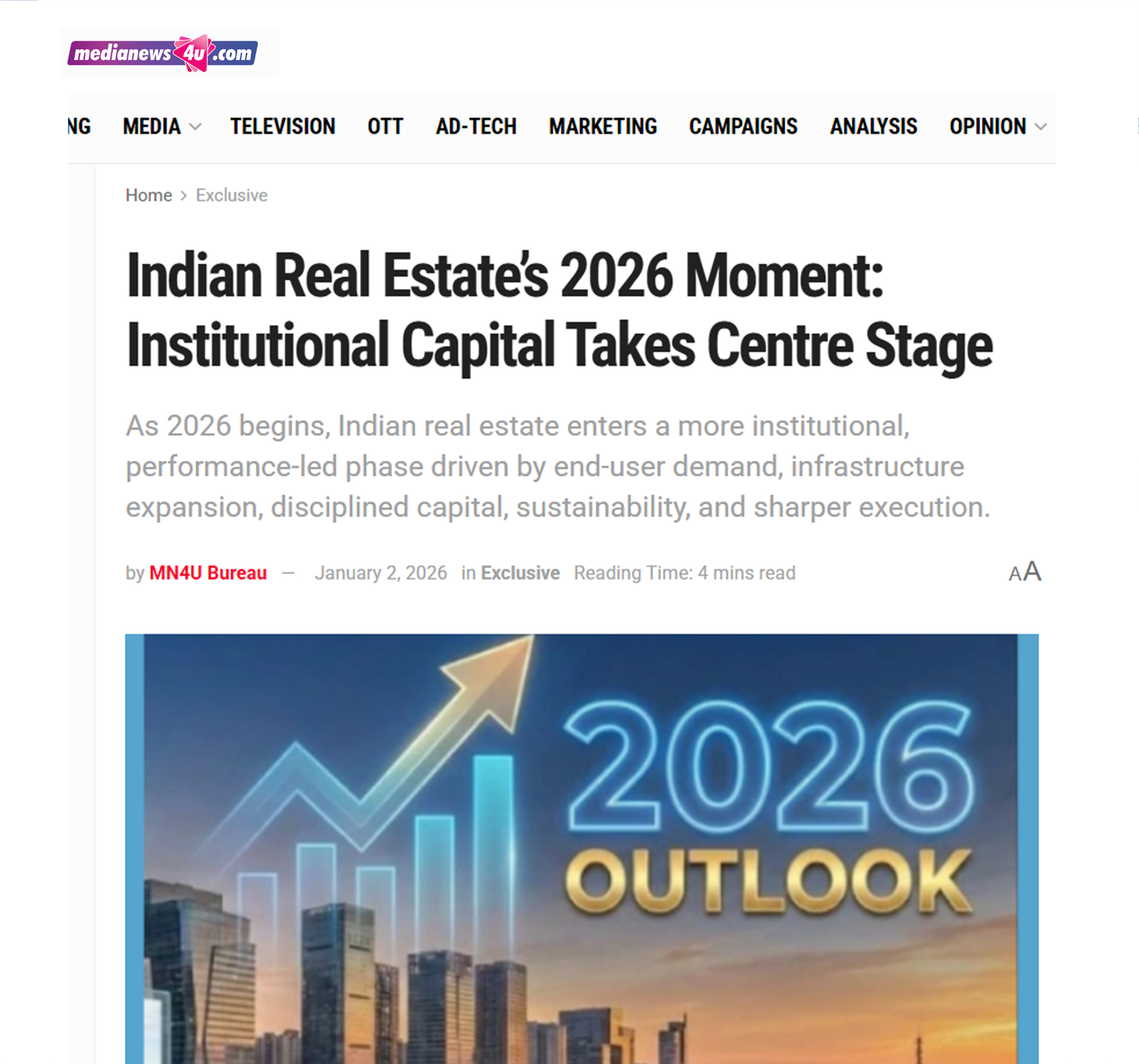 Indian Real Estate 2026 Moment