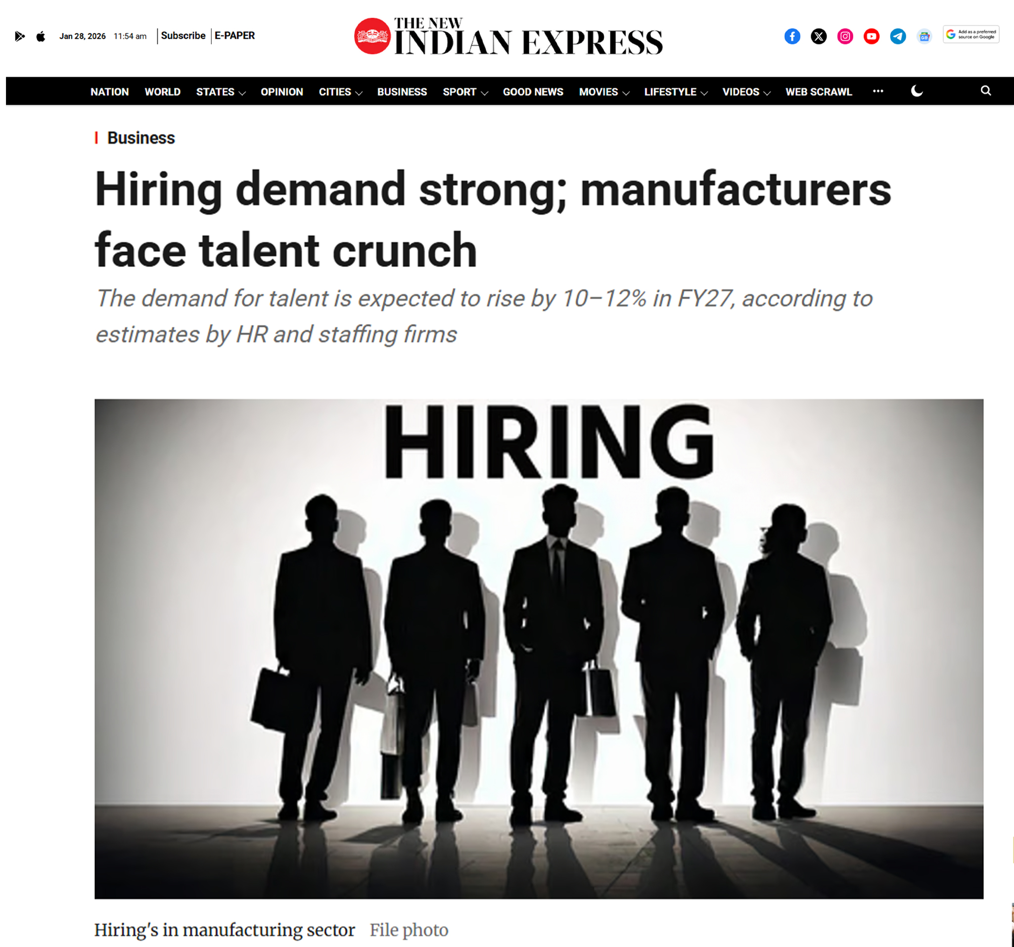 Hiring Demand Strong